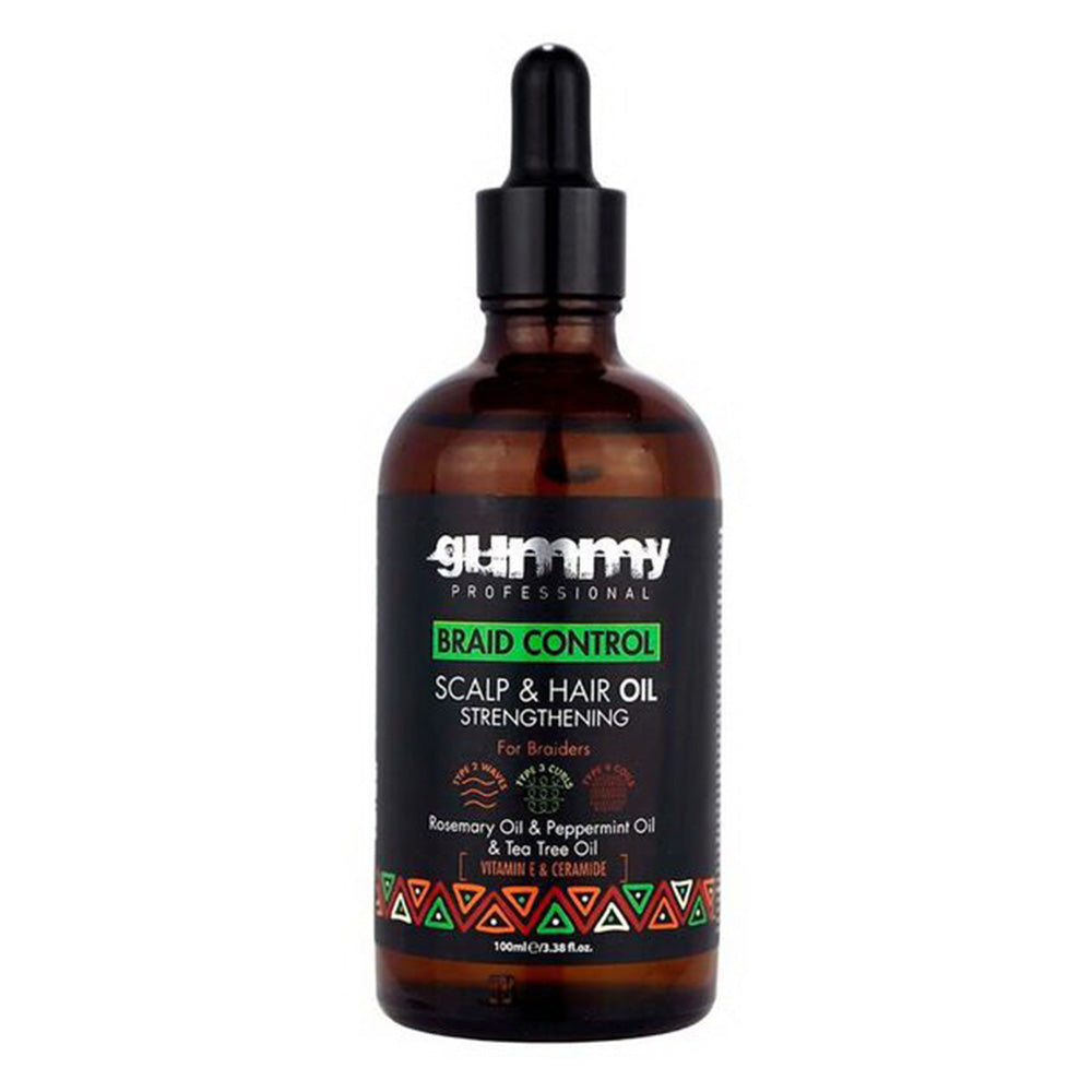 Gummy Braid Control Scalp and Hair Oil for Moisturizing Nourishing and Strengthening 3.38Oz (100ml)